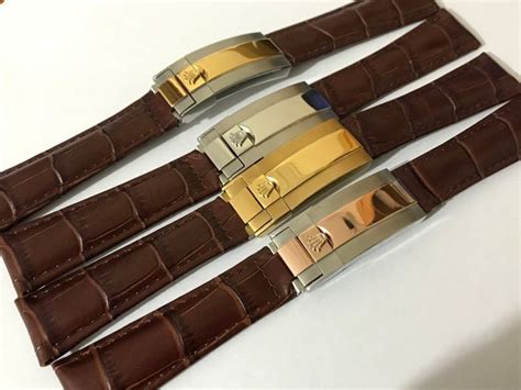 rolex leather strap with clasp|Rolex original leather strap.